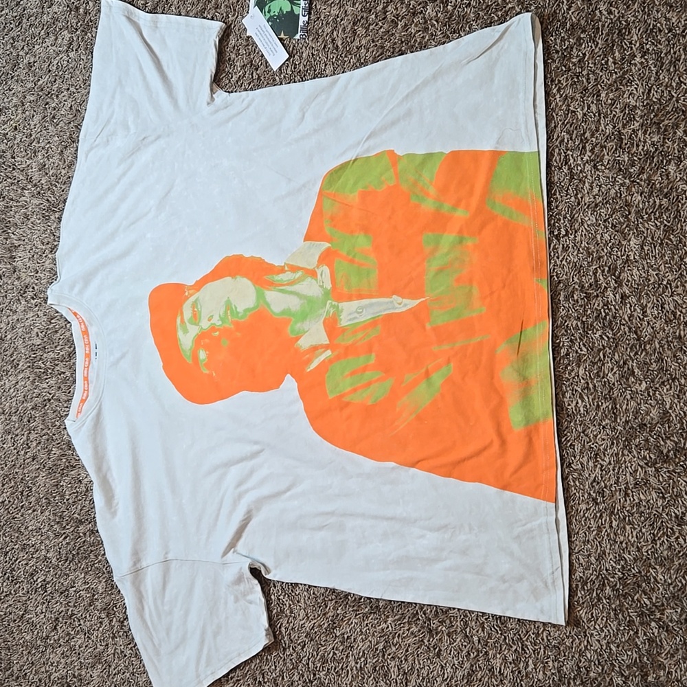 Billie Eilish Bravado Lash Music 3X Plus Size Oversize Sleep Shirt Top Cool Gray
